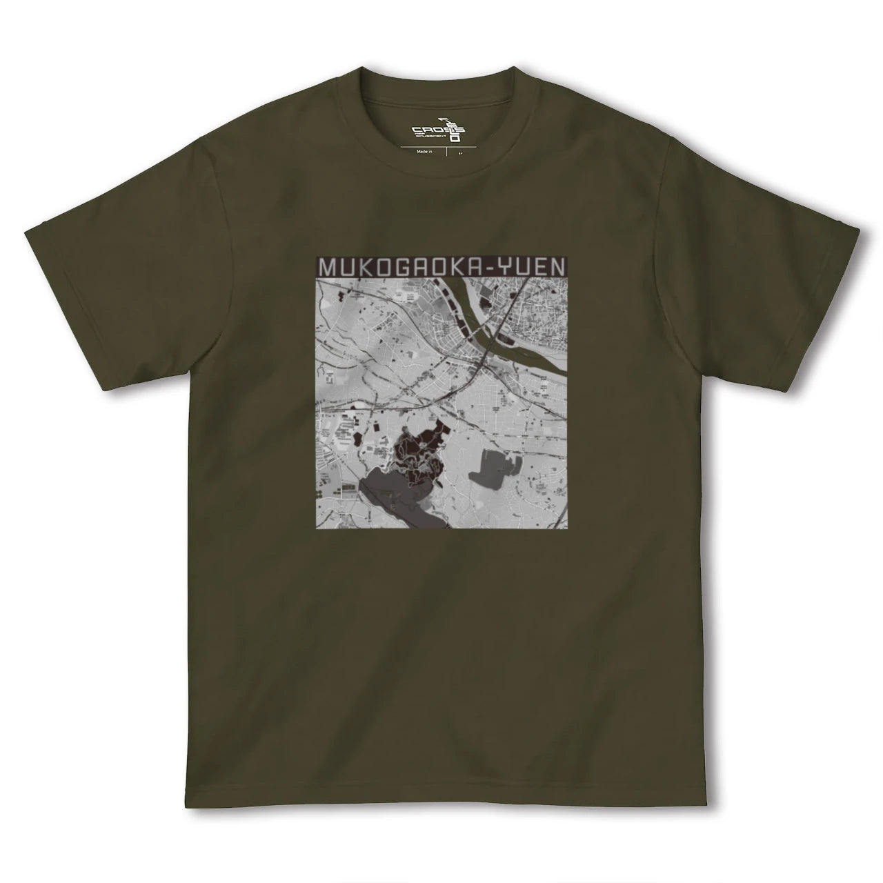 【向ヶ丘遊園(神奈川県)】地図柄ヘビーウェイトTシャツ