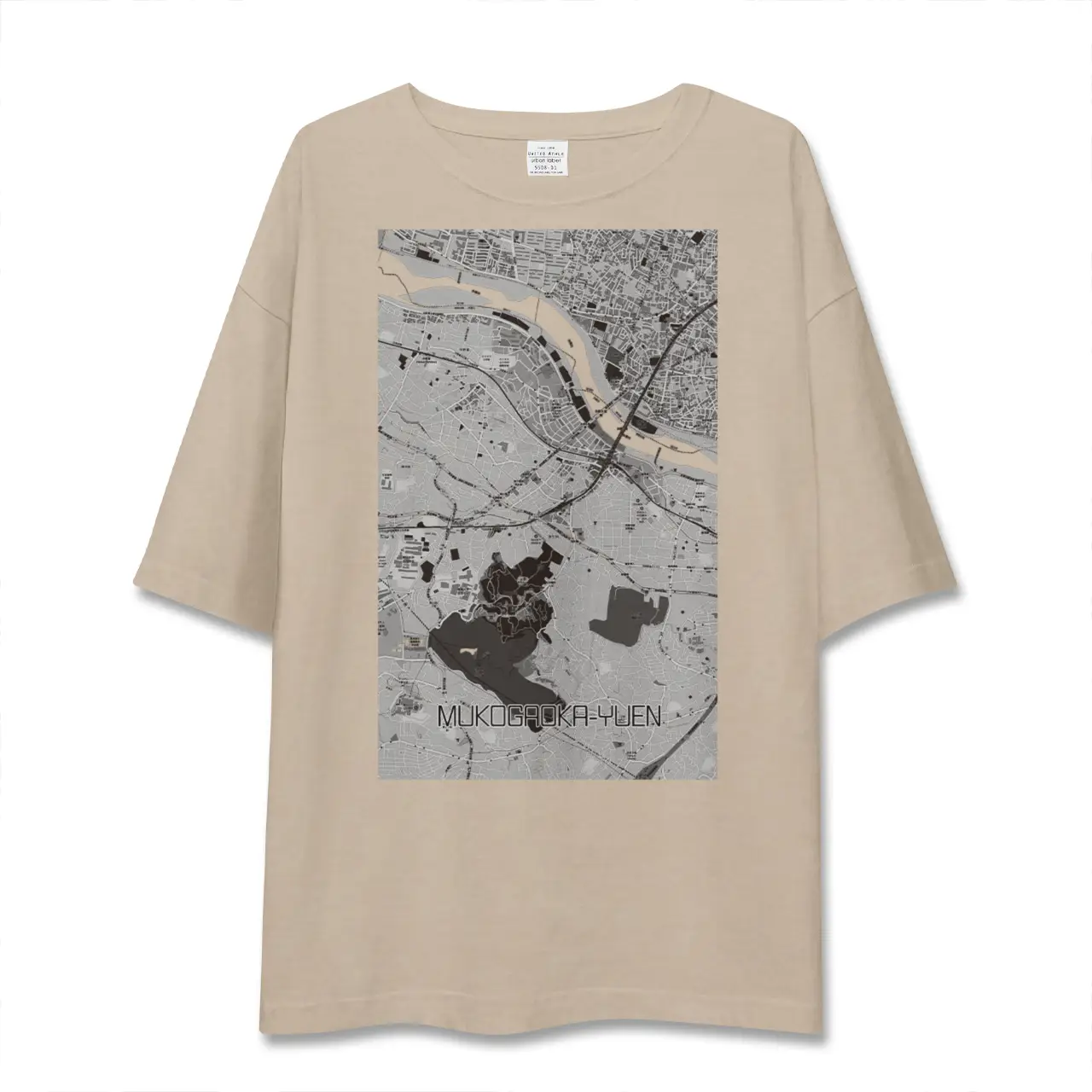 【向ヶ丘遊園(神奈川県)】地図柄ビッグシルエットTシャツ
