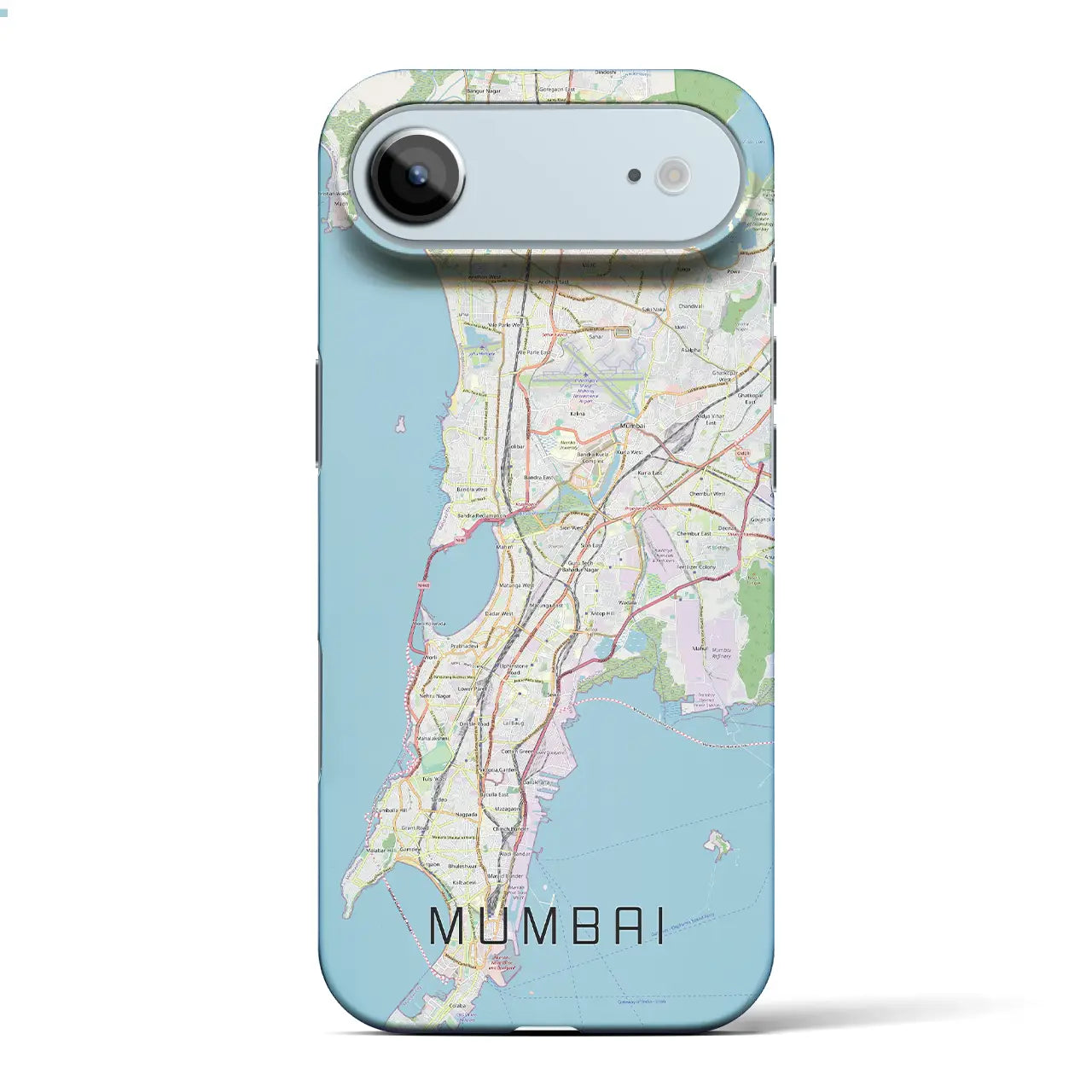 【ムンバイ(インド)】地図柄iPhoneケース(バックカバータイプ)