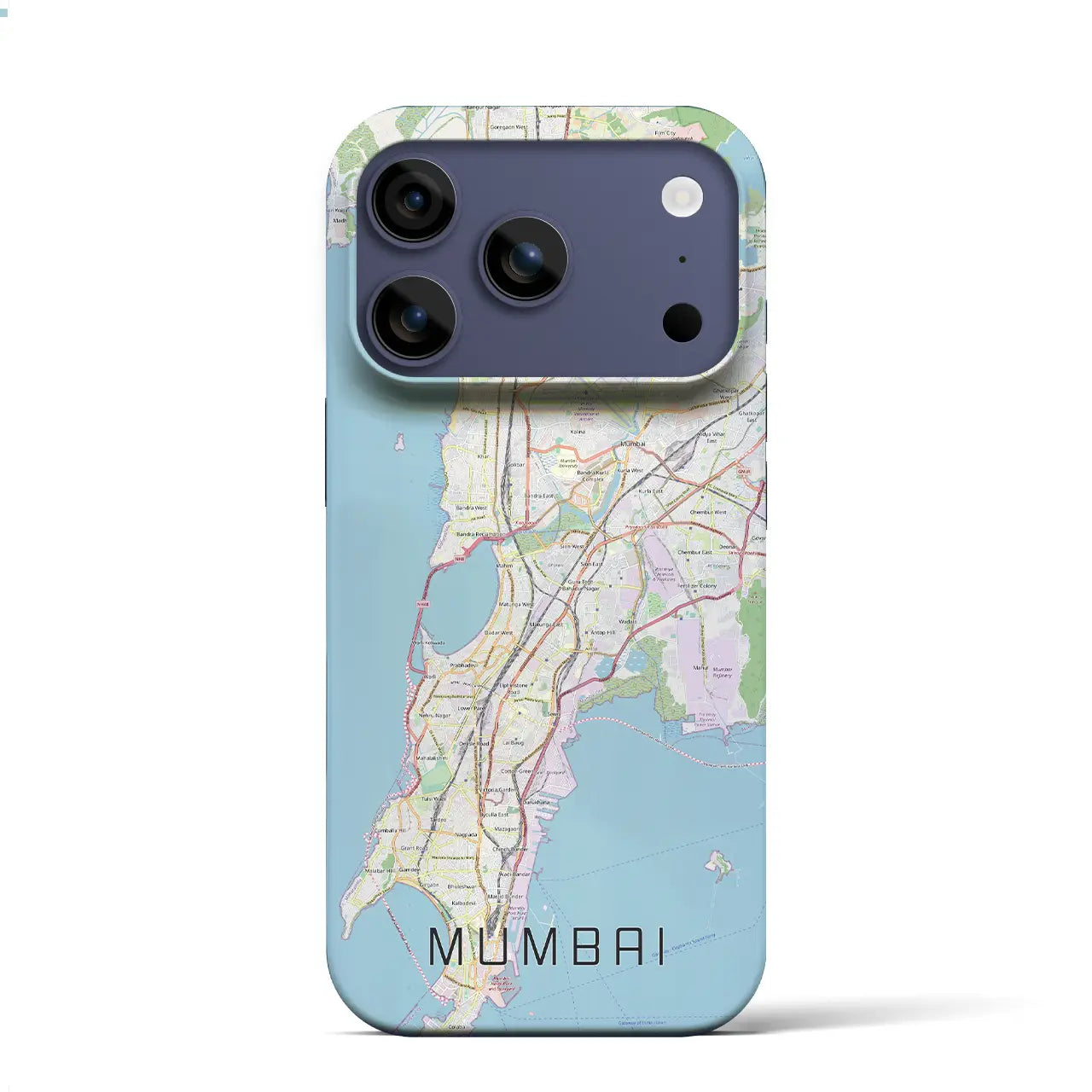 【ムンバイ(インド)】地図柄iPhoneケース(バックカバータイプ)