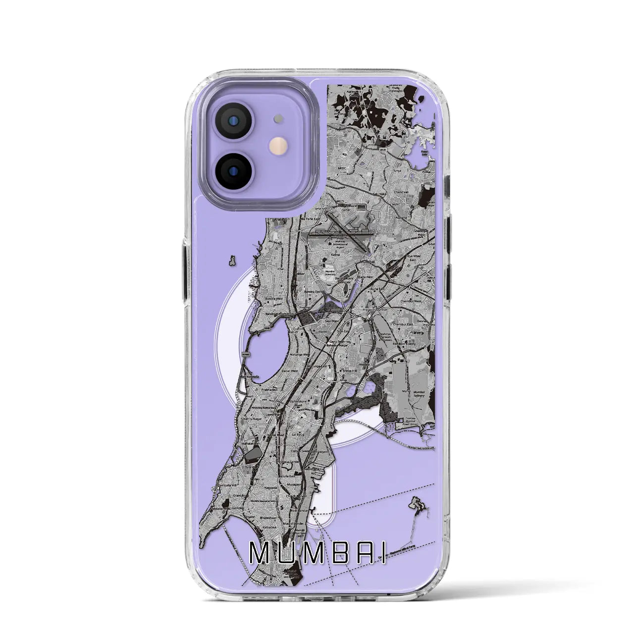 【ムンバイ(インド)】地図柄iPhoneケース(MagSafeタイプ)
