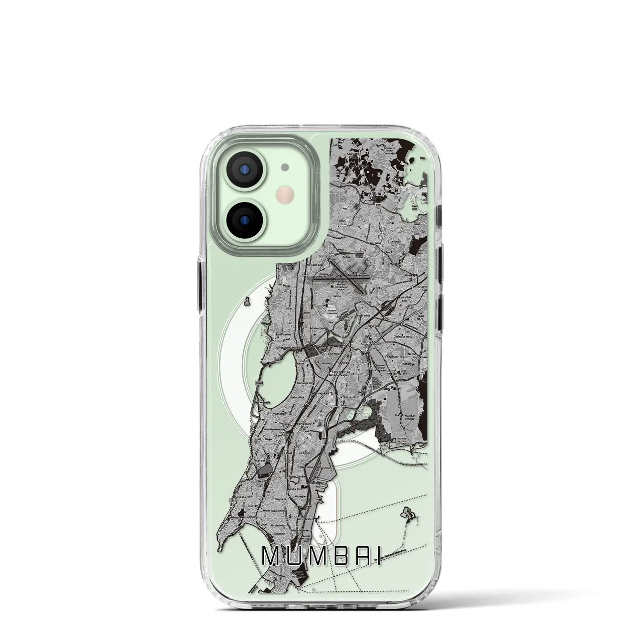 【ムンバイ(インド)】地図柄iPhoneケース(MagSafeタイプ)
