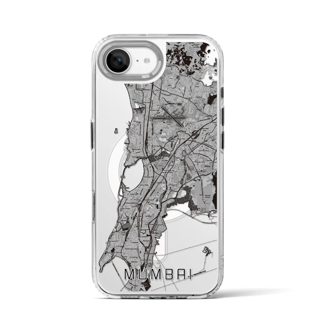 【ムンバイ(インド)】地図柄iPhoneケース(MagSafeタイプ)