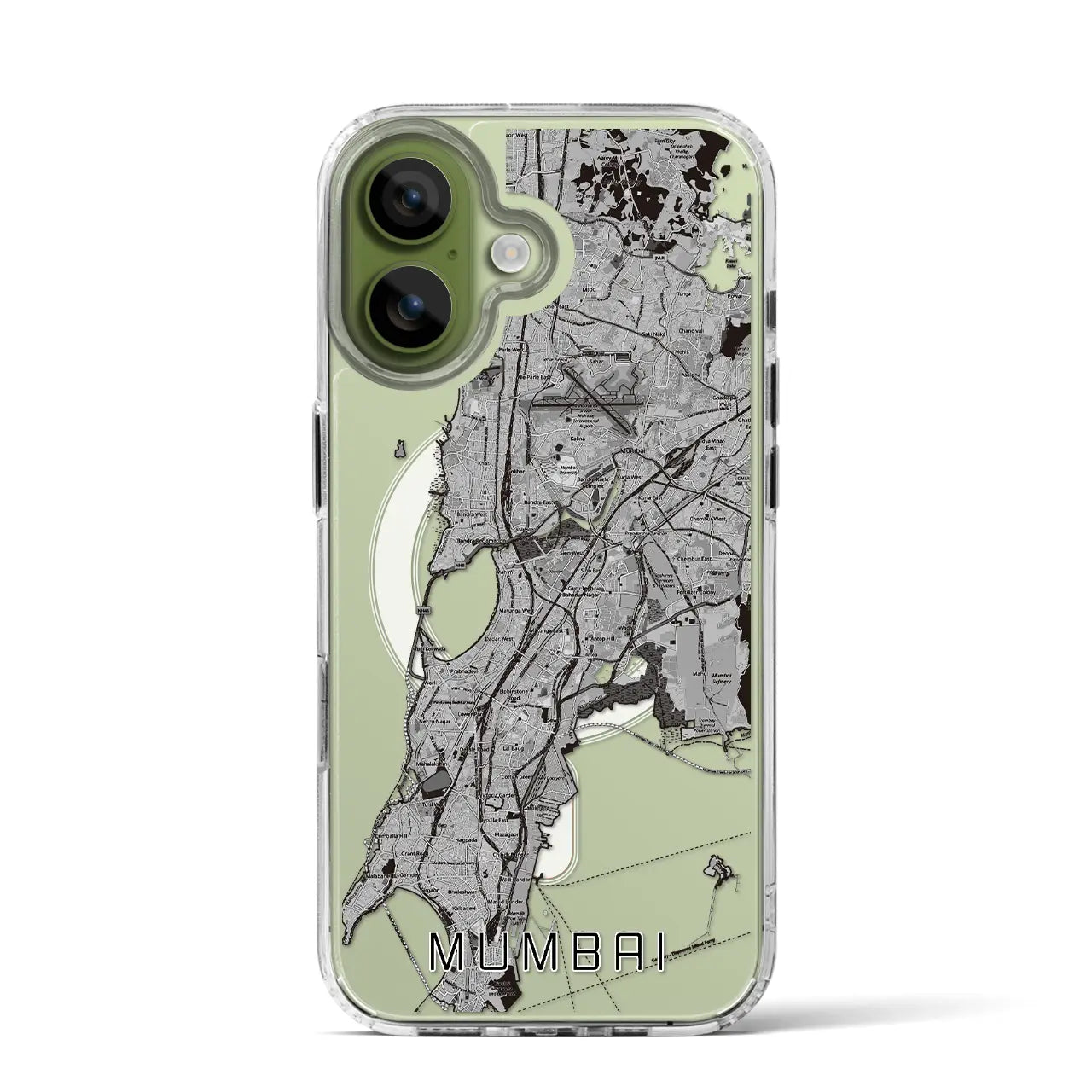 【ムンバイ(インド)】地図柄iPhoneケース(MagSafeタイプ)