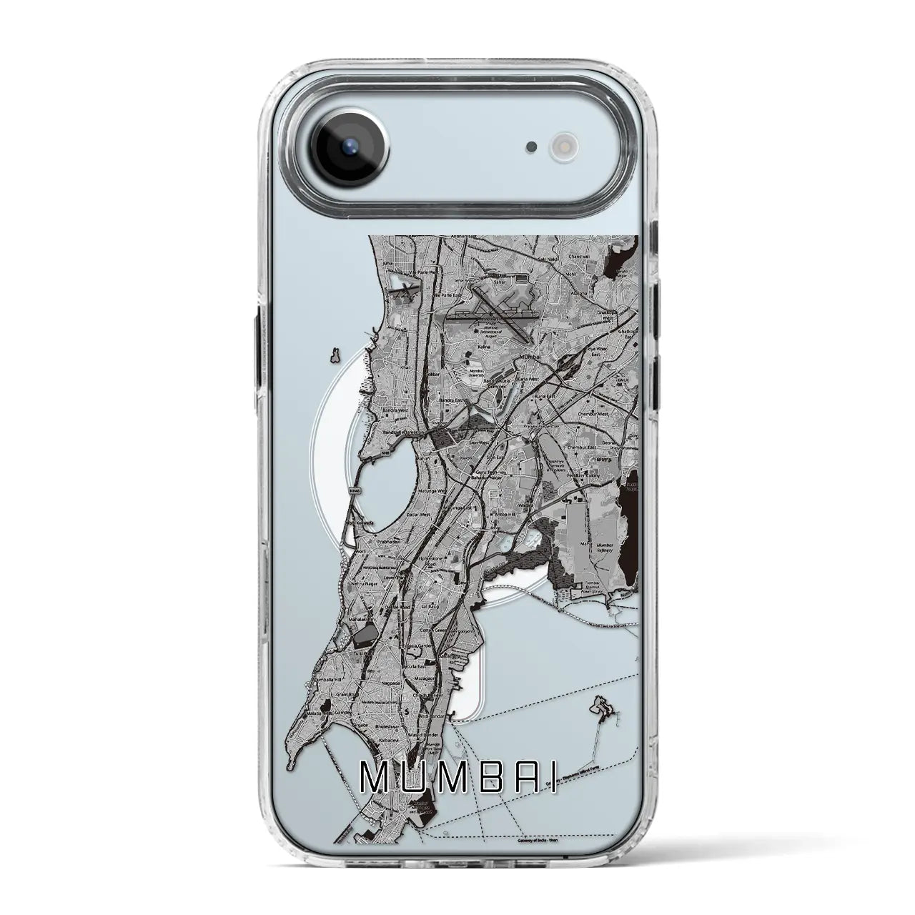 【ムンバイ(インド)】地図柄iPhoneケース(MagSafeタイプ)