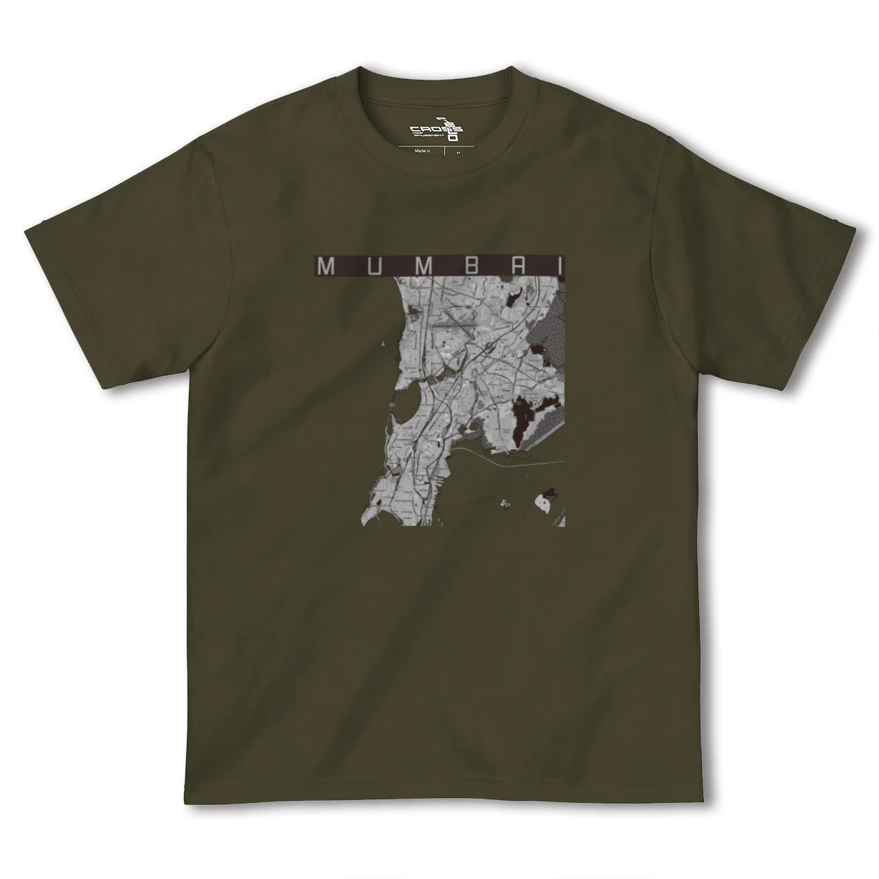 【ムンバイ(インド)】地図柄ヘビーウェイトTシャツ