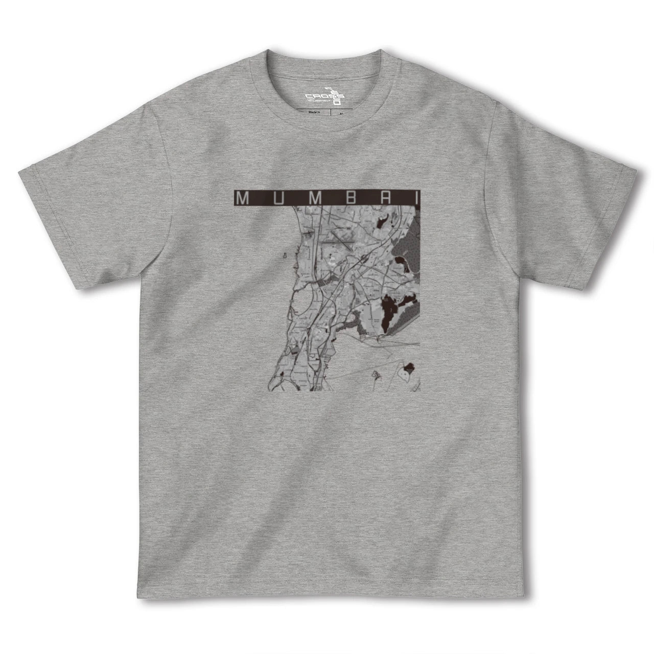【ムンバイ(インド)】地図柄ヘビーウェイトTシャツ