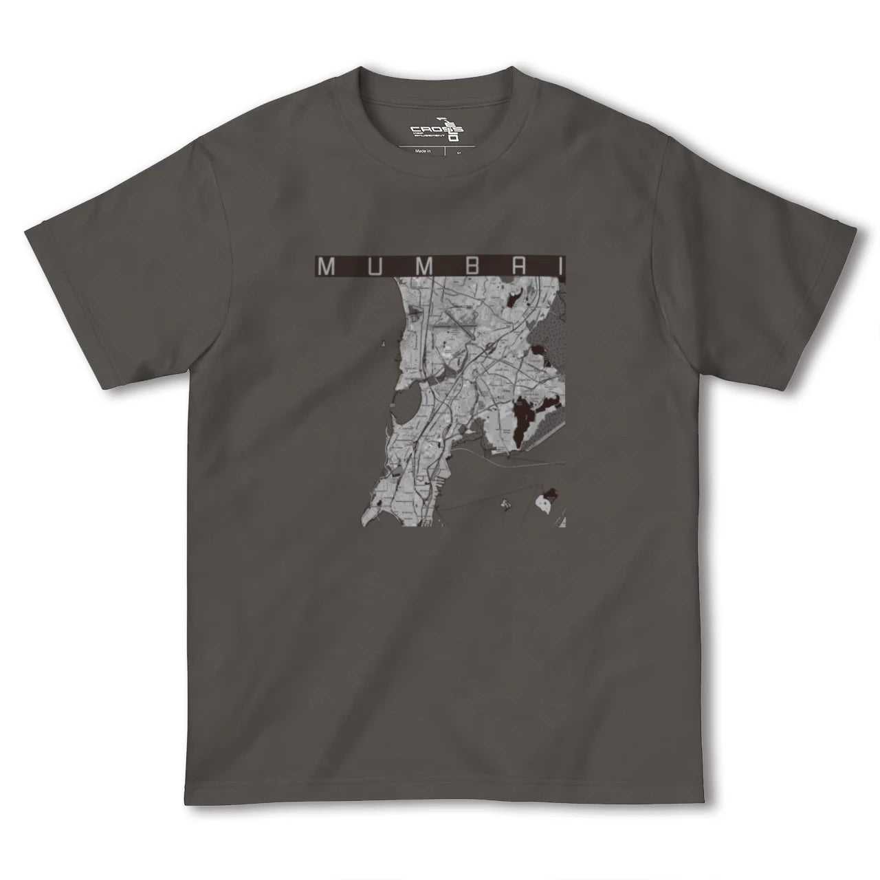 【ムンバイ(インド)】地図柄ヘビーウェイトTシャツ
