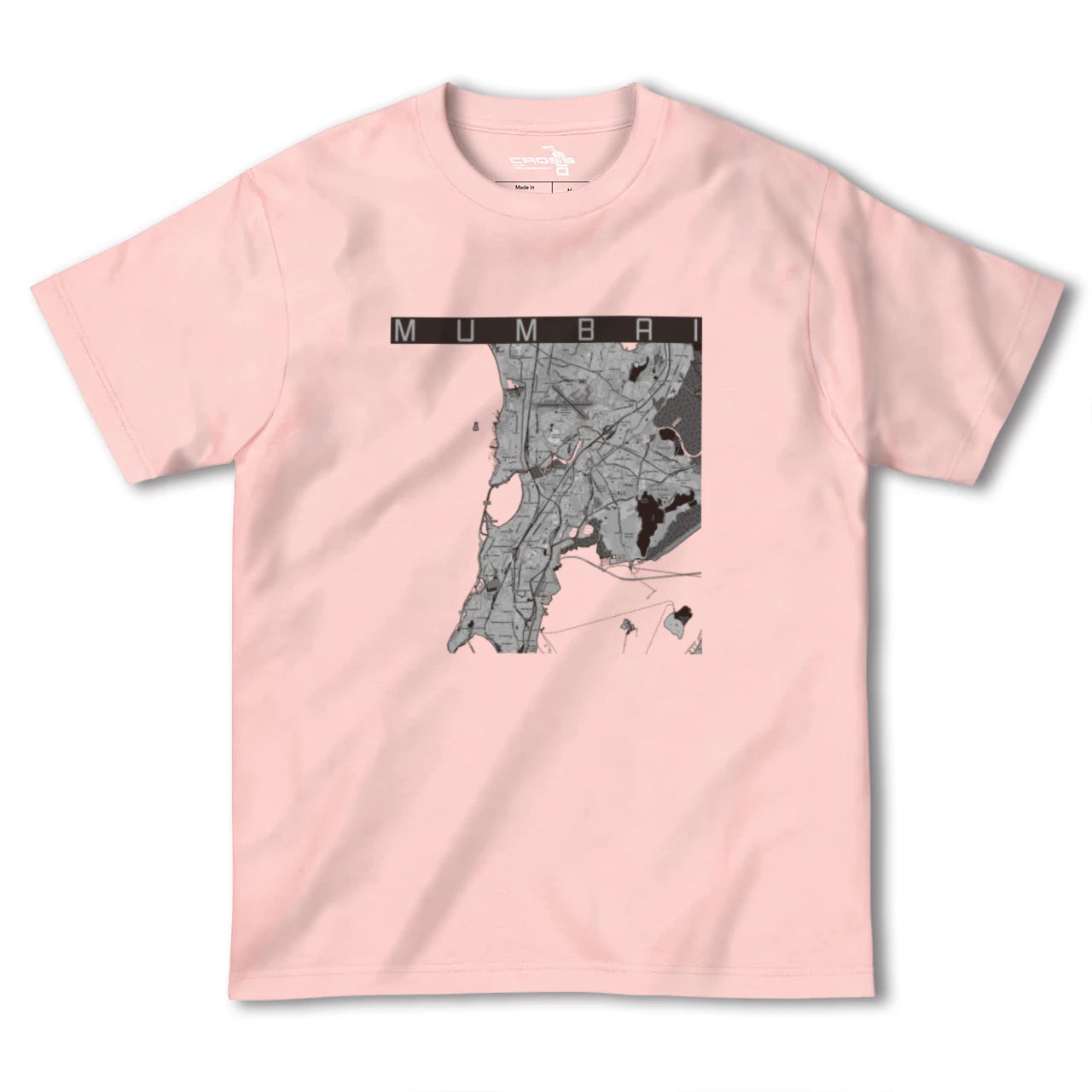 【ムンバイ(インド)】地図柄ヘビーウェイトTシャツ