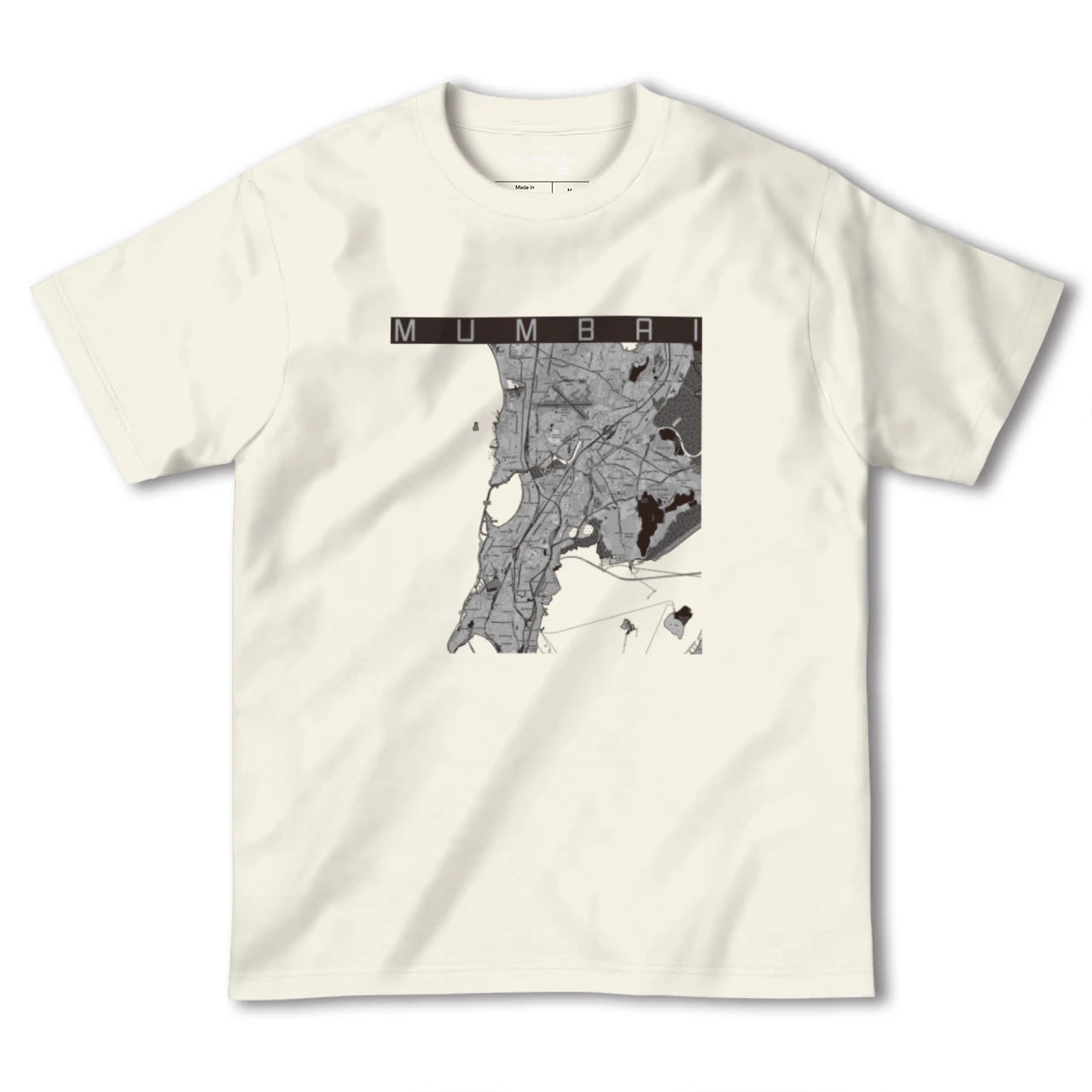 【ムンバイ(インド)】地図柄ヘビーウェイトTシャツ