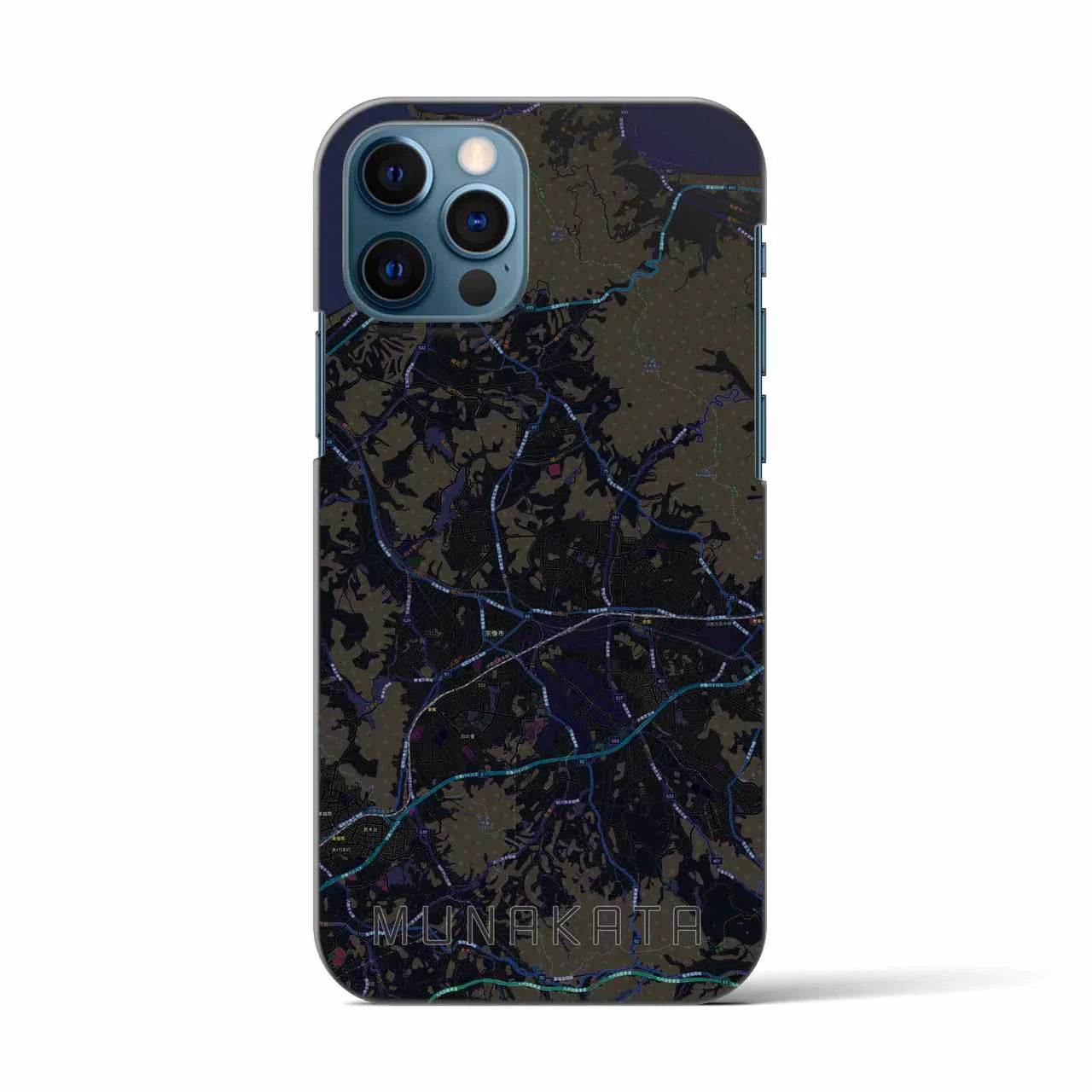 【宗像(福岡県)】地図柄iPhoneケース(バックカバータイプ)
