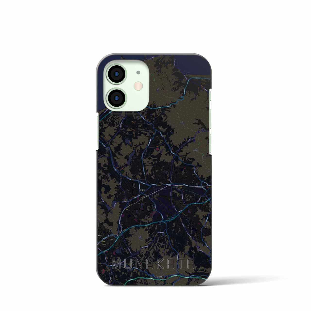 【宗像(福岡県)】地図柄iPhoneケース(バックカバータイプ)