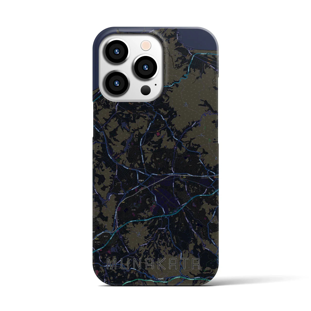 【宗像(福岡県)】地図柄iPhoneケース(バックカバータイプ)