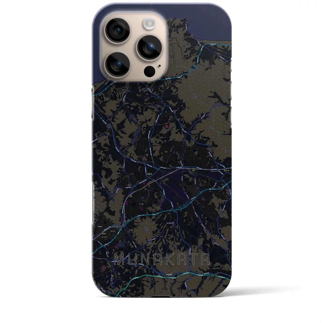 【宗像(福岡県)】地図柄iPhoneケース(バックカバータイプ)