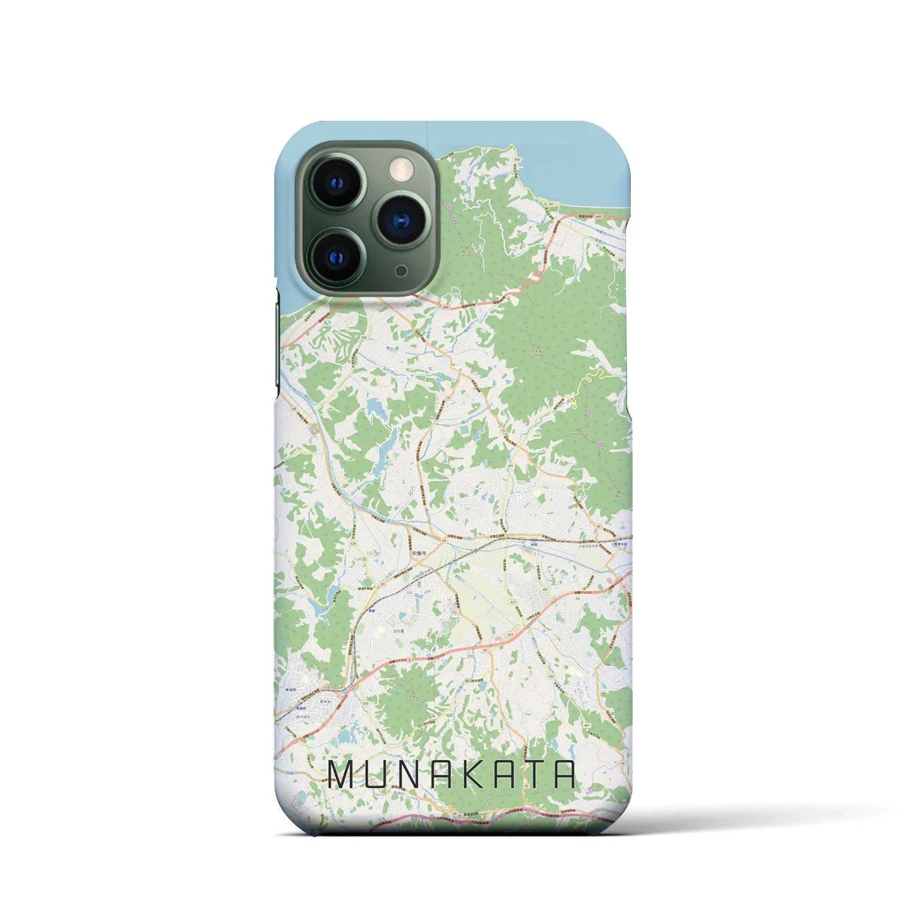 【宗像(福岡県)】地図柄iPhoneケース(バックカバータイプ)