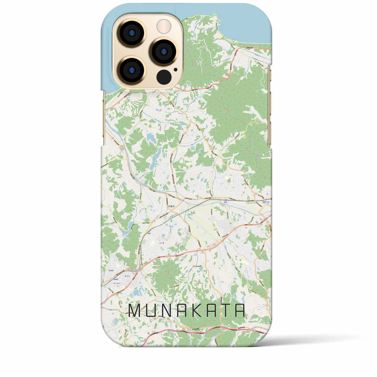 【宗像(福岡県)】地図柄iPhoneケース(バックカバータイプ)