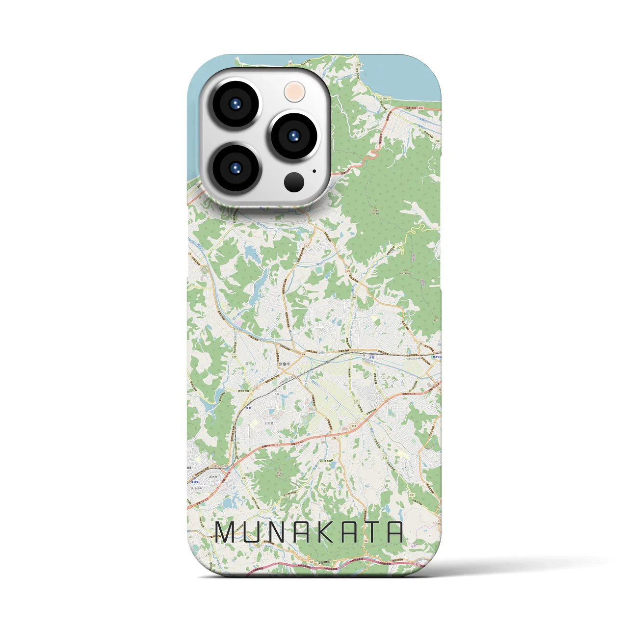 【宗像(福岡県)】地図柄iPhoneケース(バックカバータイプ)