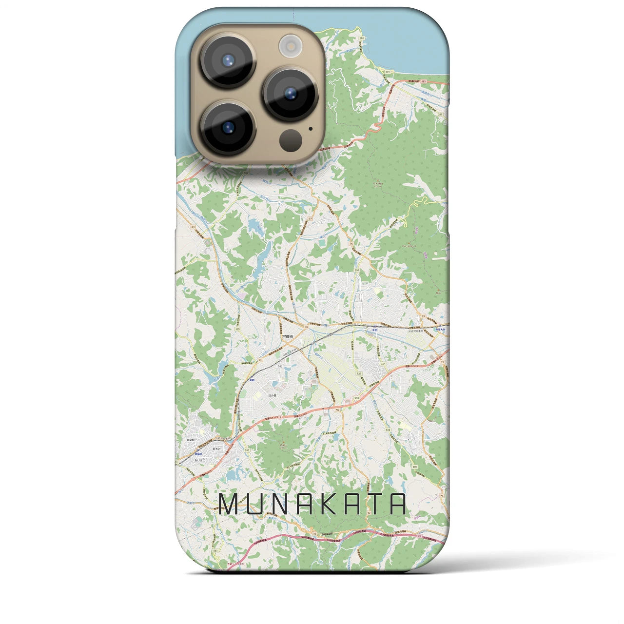 【宗像(福岡県)】地図柄iPhoneケース(バックカバータイプ)