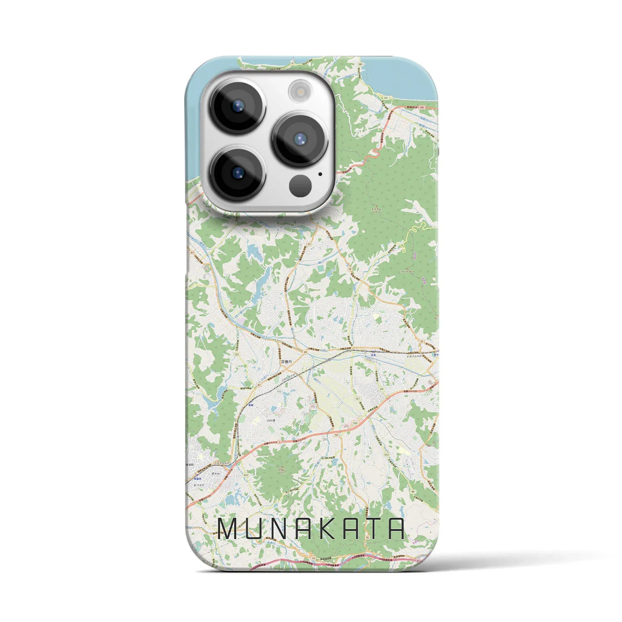 【宗像(福岡県)】地図柄iPhoneケース(バックカバータイプ)