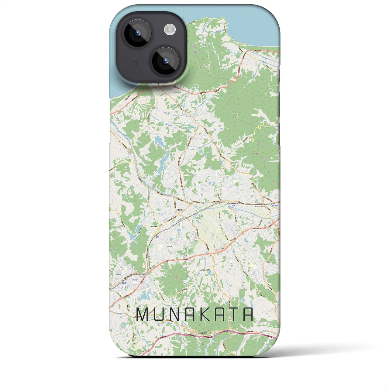 【宗像(福岡県)】地図柄iPhoneケース(バックカバータイプ)