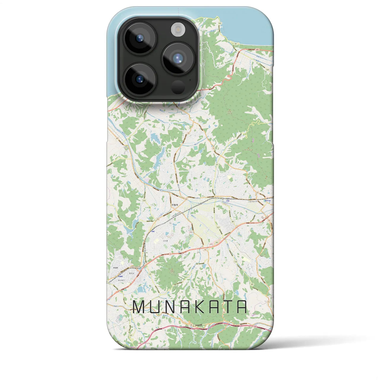 【宗像(福岡県)】地図柄iPhoneケース(バックカバータイプ)