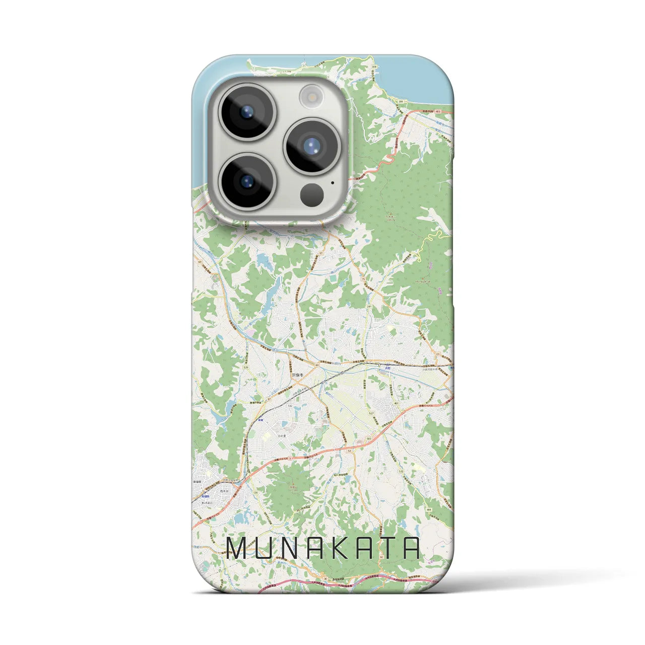 【宗像(福岡県)】地図柄iPhoneケース(バックカバータイプ)