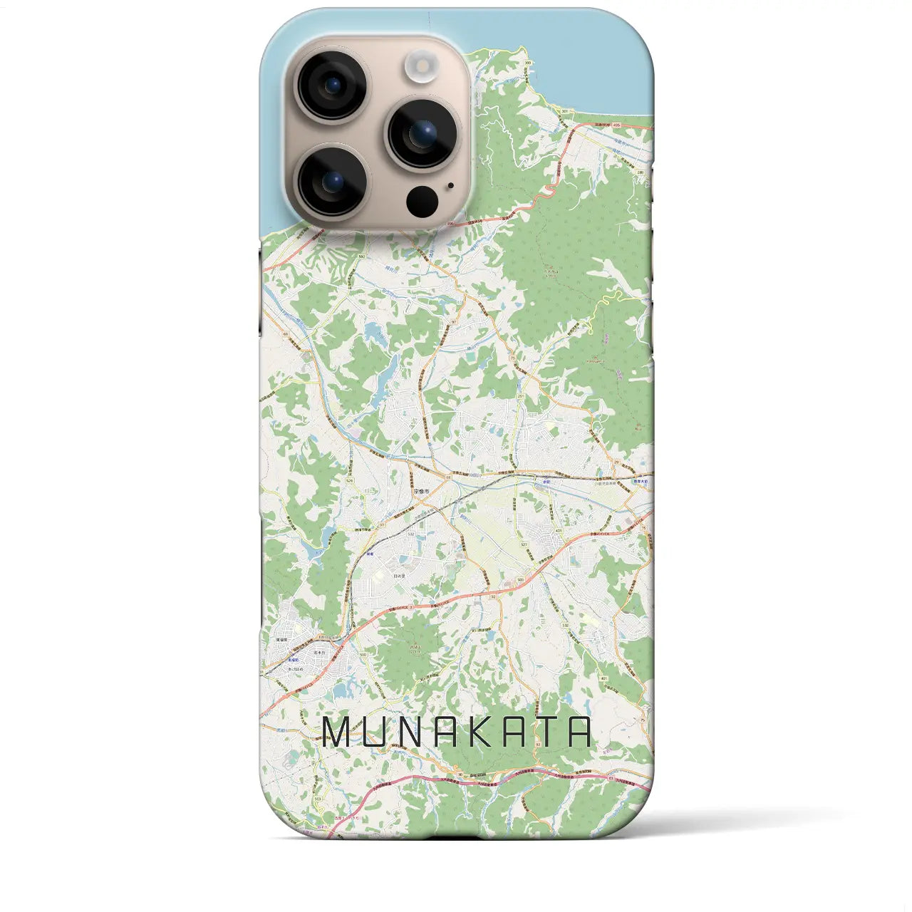 【宗像(福岡県)】地図柄iPhoneケース(バックカバータイプ)