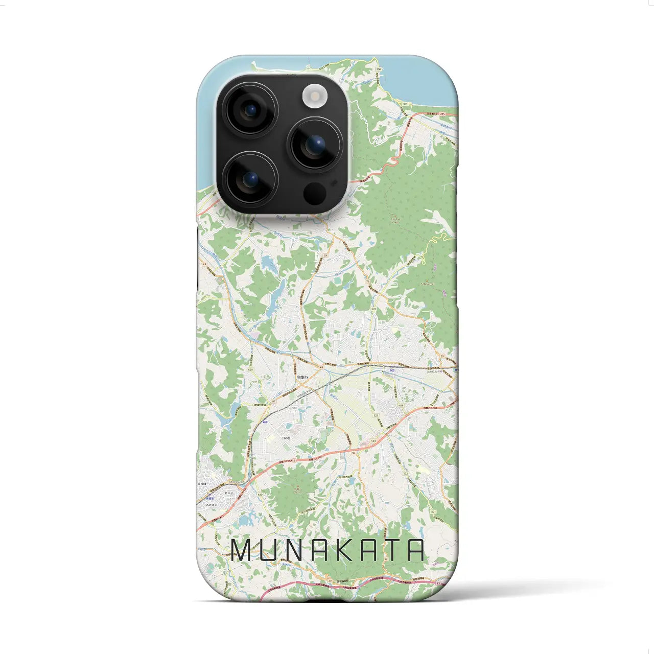 【宗像(福岡県)】地図柄iPhoneケース(バックカバータイプ)
