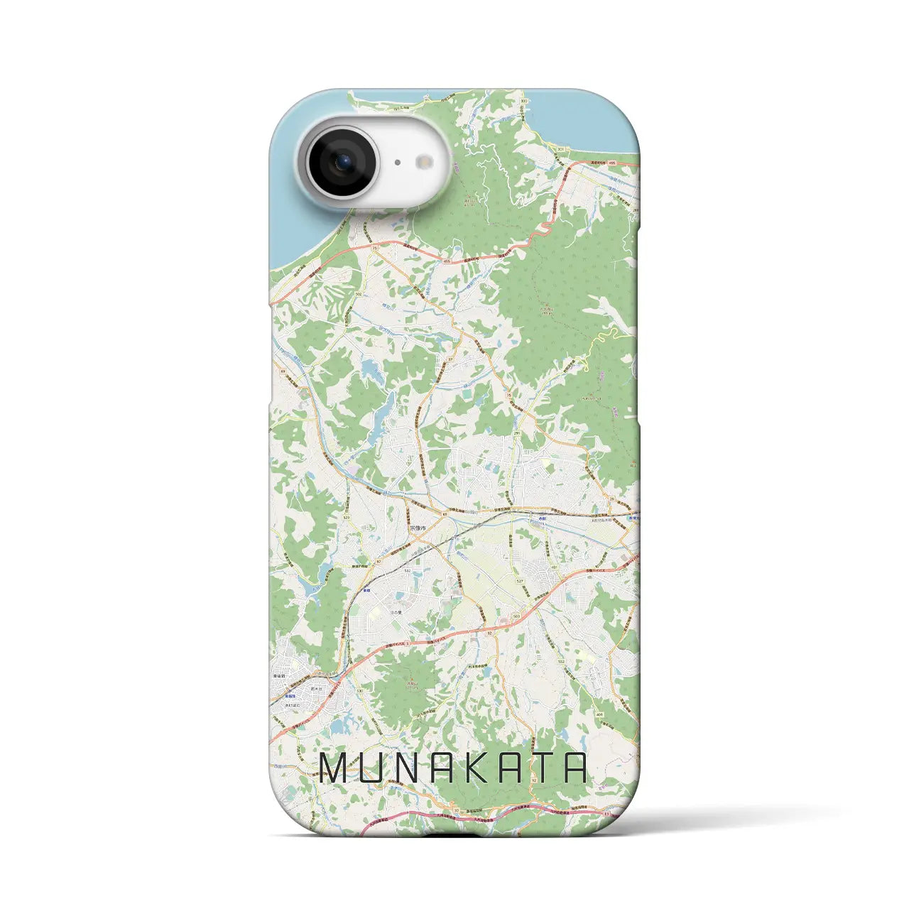 【宗像(福岡県)】地図柄iPhoneケース(バックカバータイプ)