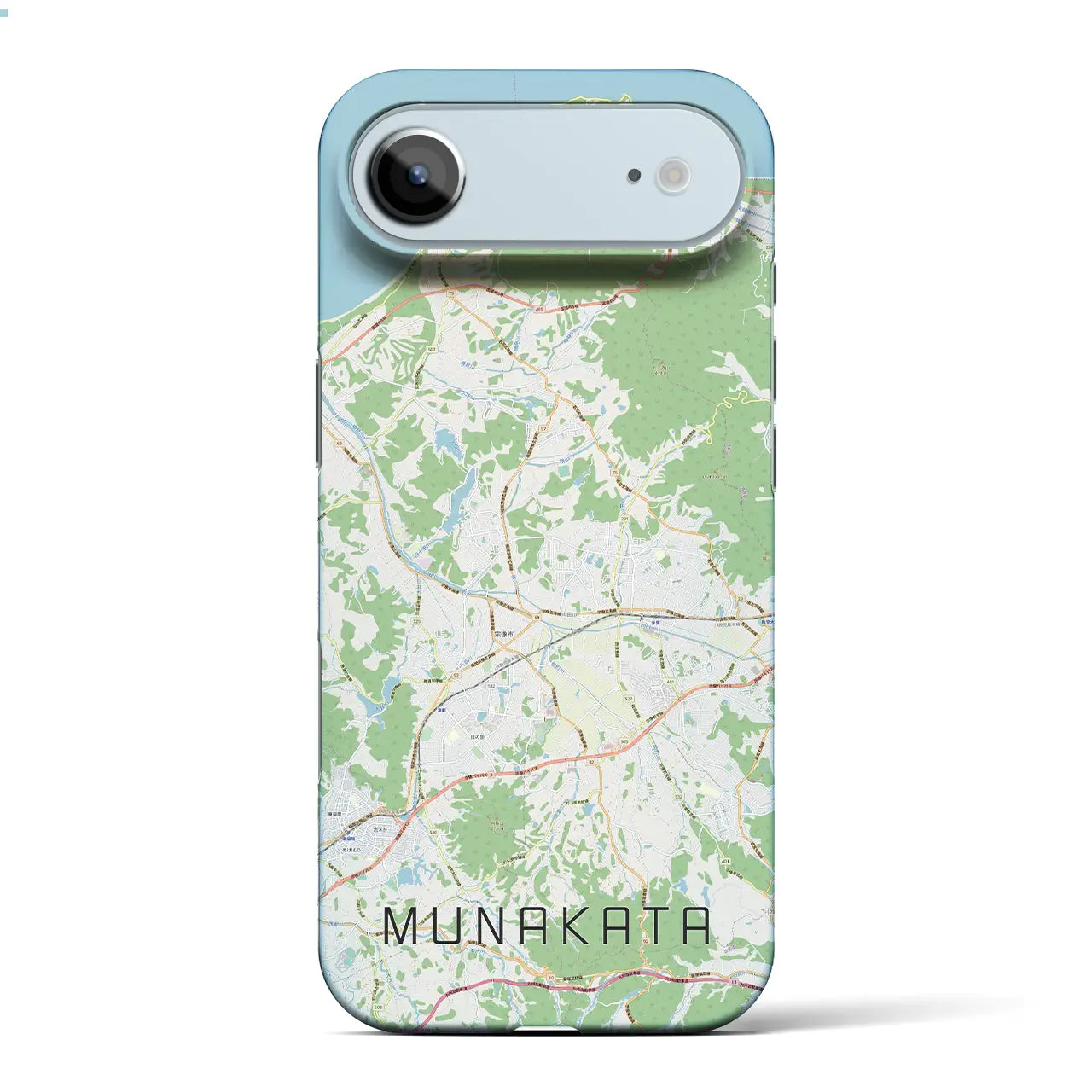 【宗像(福岡県)】地図柄iPhoneケース(バックカバータイプ)