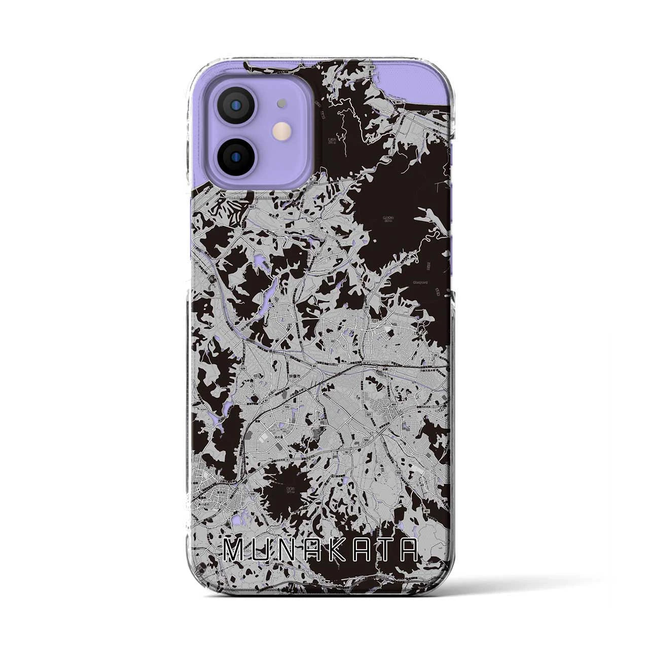 【宗像(福岡県)】地図柄iPhoneケース(クリアタイプ)