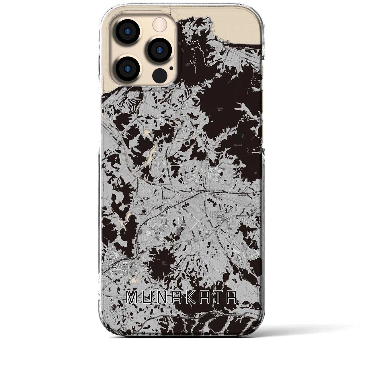 【宗像(福岡県)】地図柄iPhoneケース(クリアタイプ)