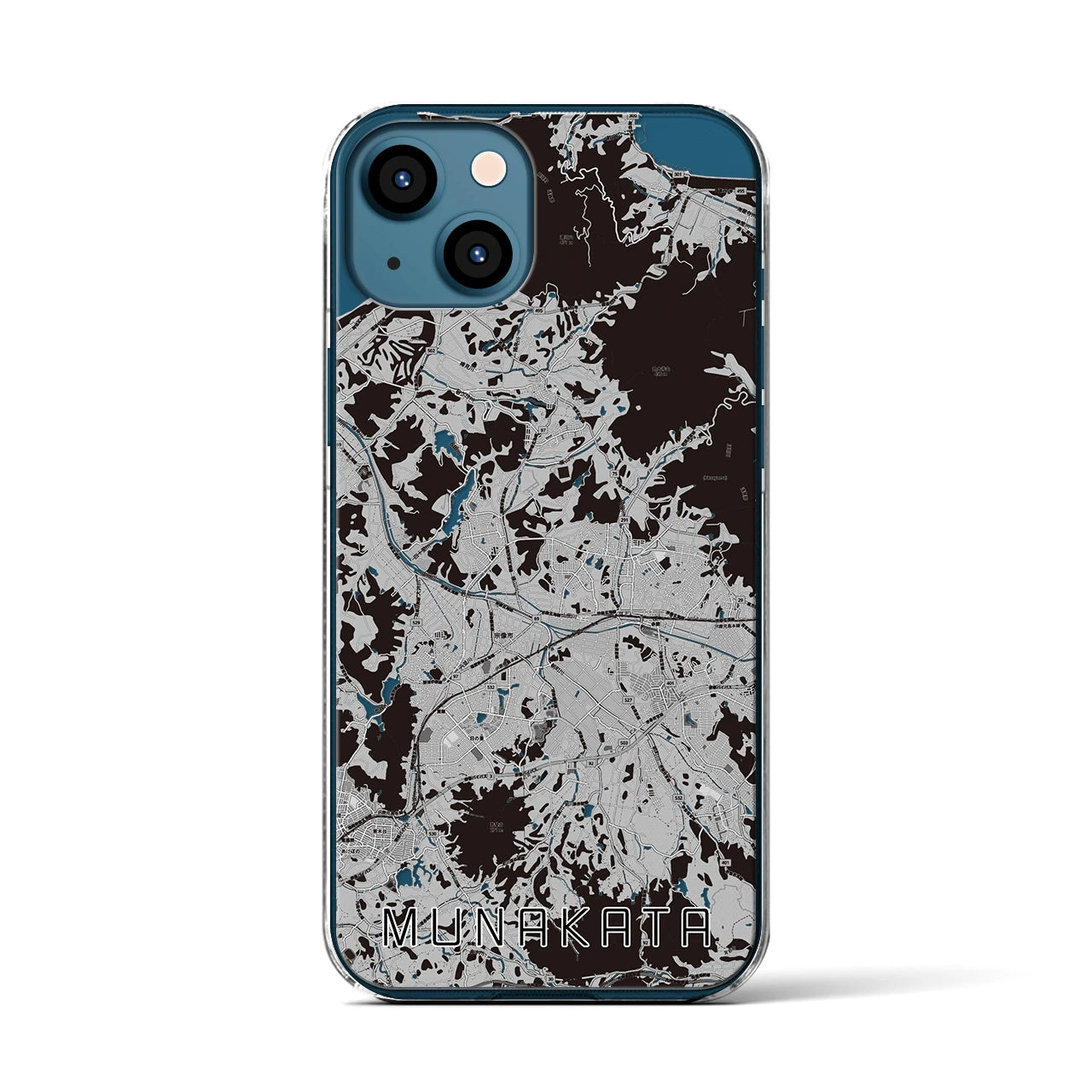 【宗像(福岡県)】地図柄iPhoneケース(クリアタイプ)