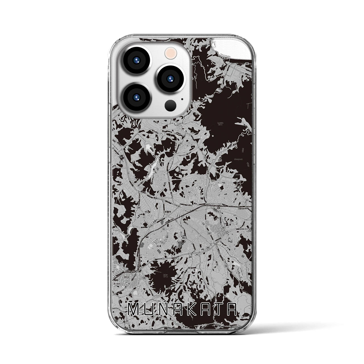 【宗像(福岡県)】地図柄iPhoneケース(クリアタイプ)