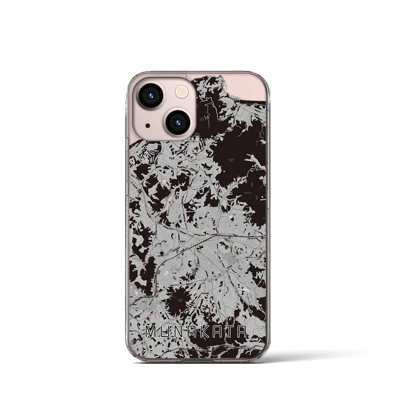 【宗像(福岡県)】地図柄iPhoneケース(クリアタイプ)