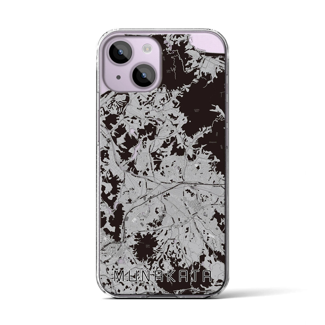 【宗像(福岡県)】地図柄iPhoneケース(クリアタイプ)