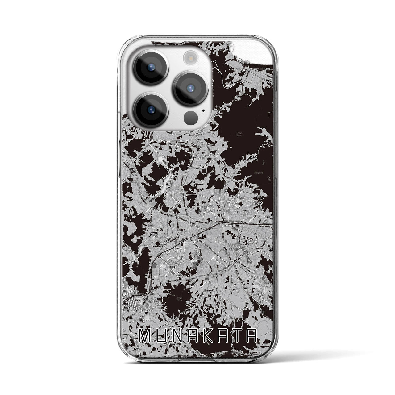 【宗像(福岡県)】地図柄iPhoneケース(クリアタイプ)