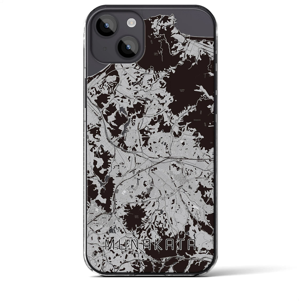 【宗像(福岡県)】地図柄iPhoneケース(クリアタイプ)