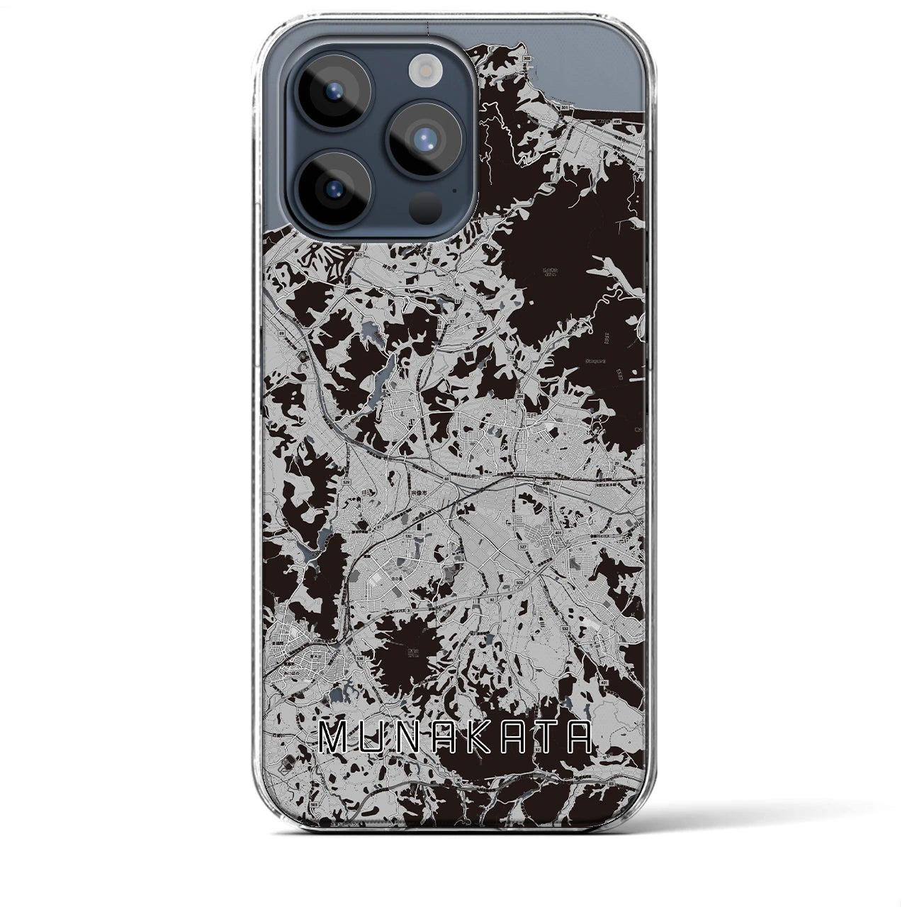 【宗像(福岡県)】地図柄iPhoneケース(クリアタイプ)