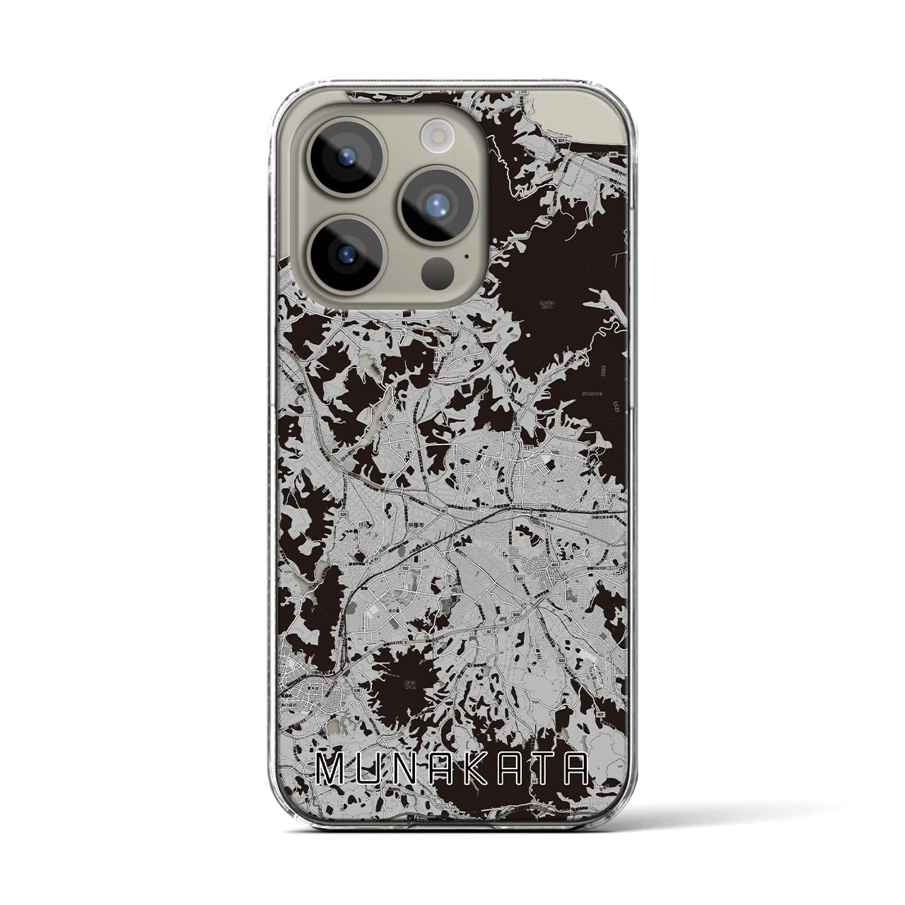 【宗像(福岡県)】地図柄iPhoneケース(クリアタイプ)