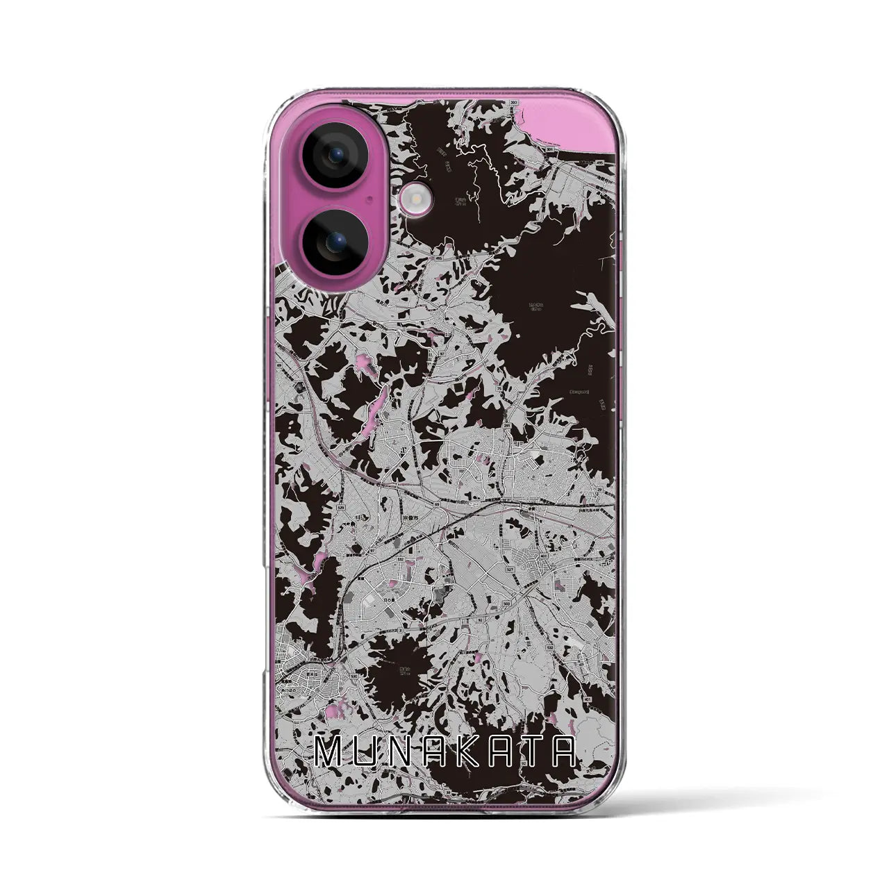 【宗像(福岡県)】地図柄iPhoneケース(クリアタイプ)