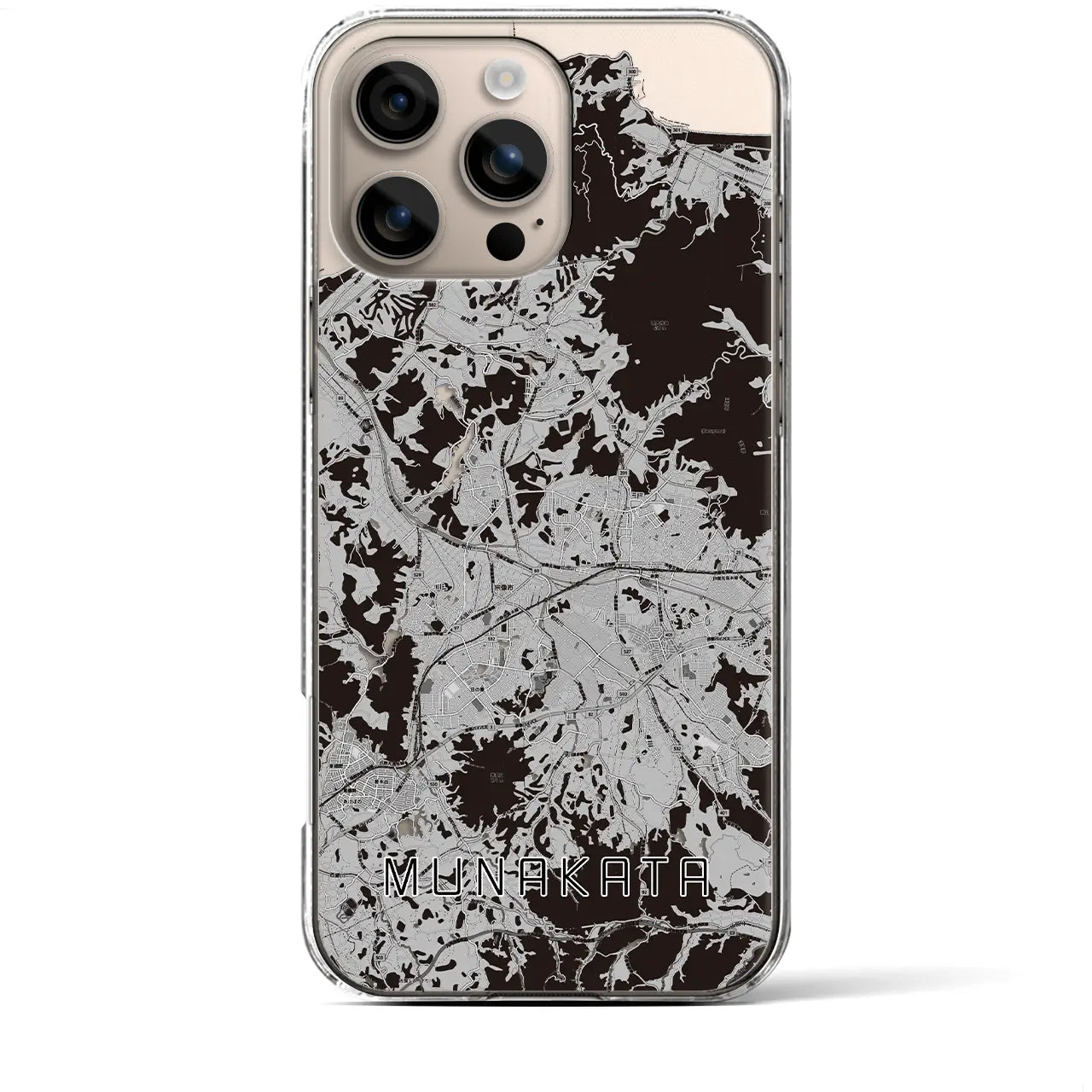 【宗像(福岡県)】地図柄iPhoneケース(クリアタイプ)