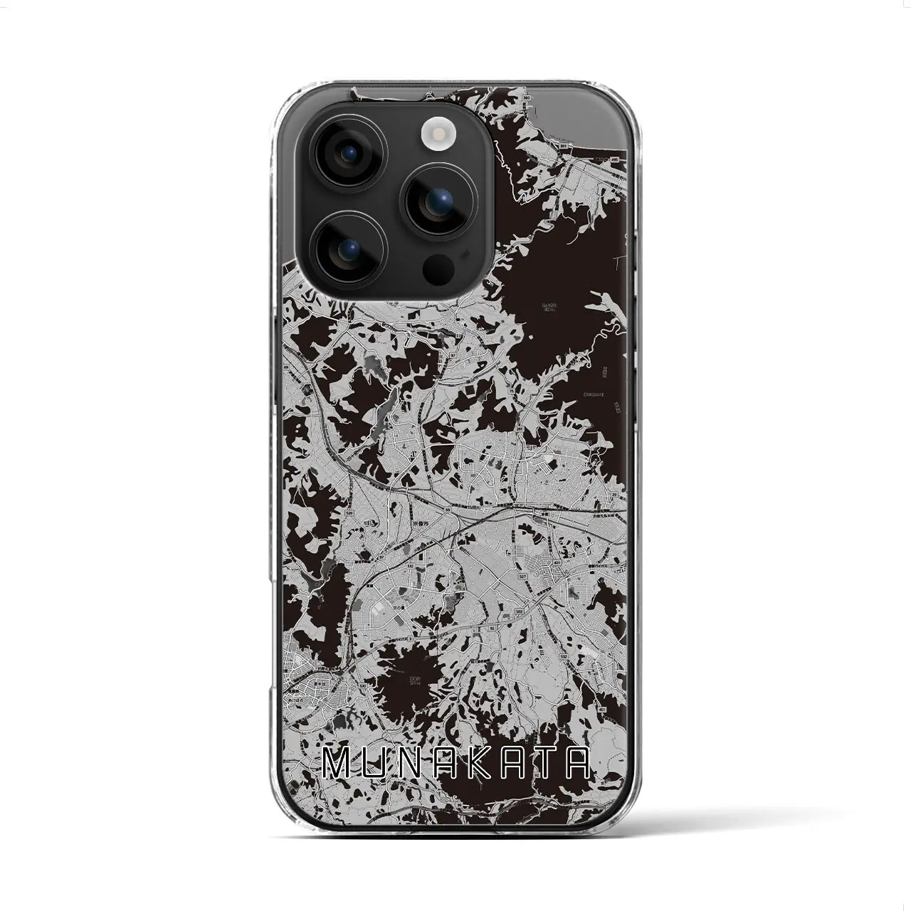 【宗像(福岡県)】地図柄iPhoneケース(クリアタイプ)