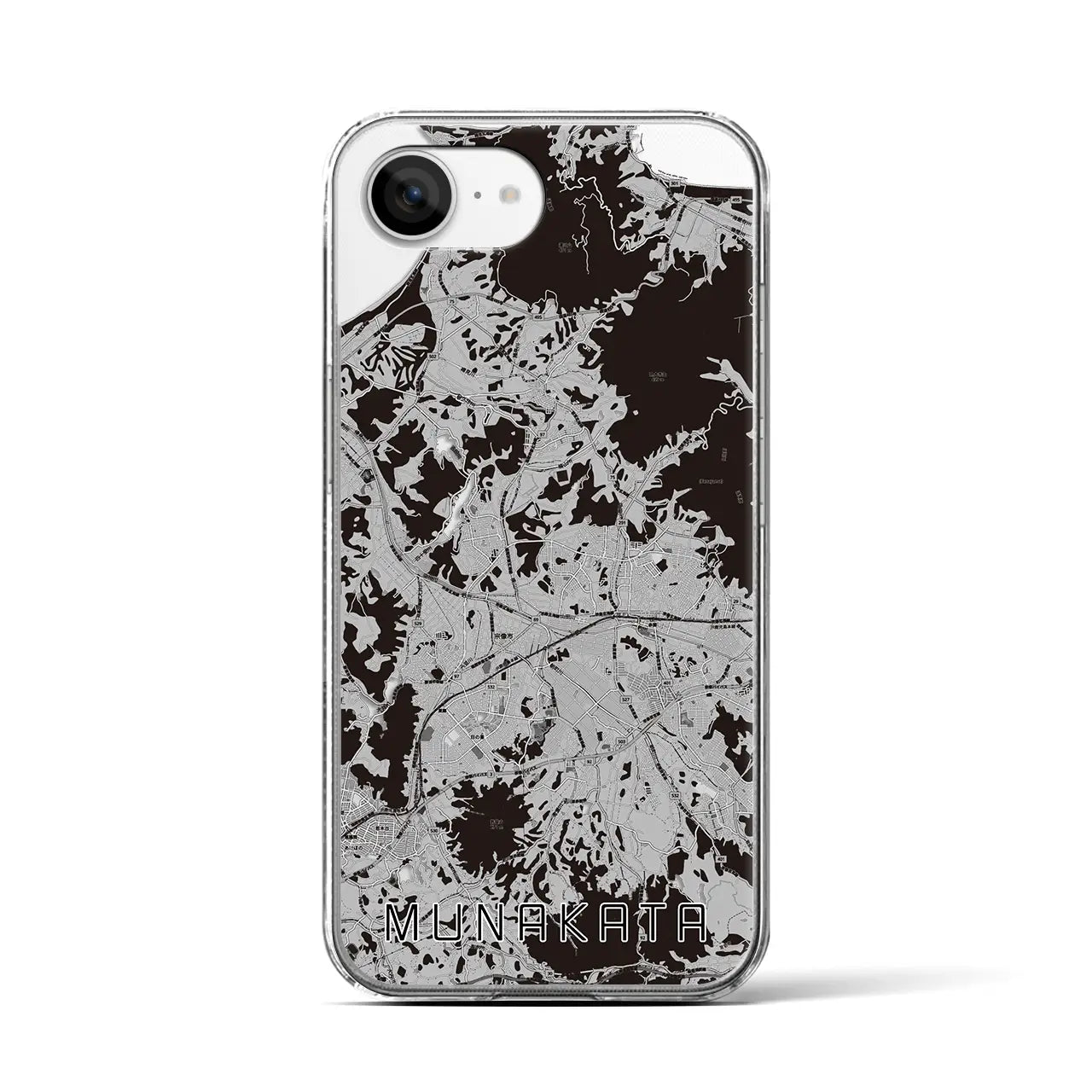 【宗像(福岡県)】地図柄iPhoneケース(クリアタイプ)