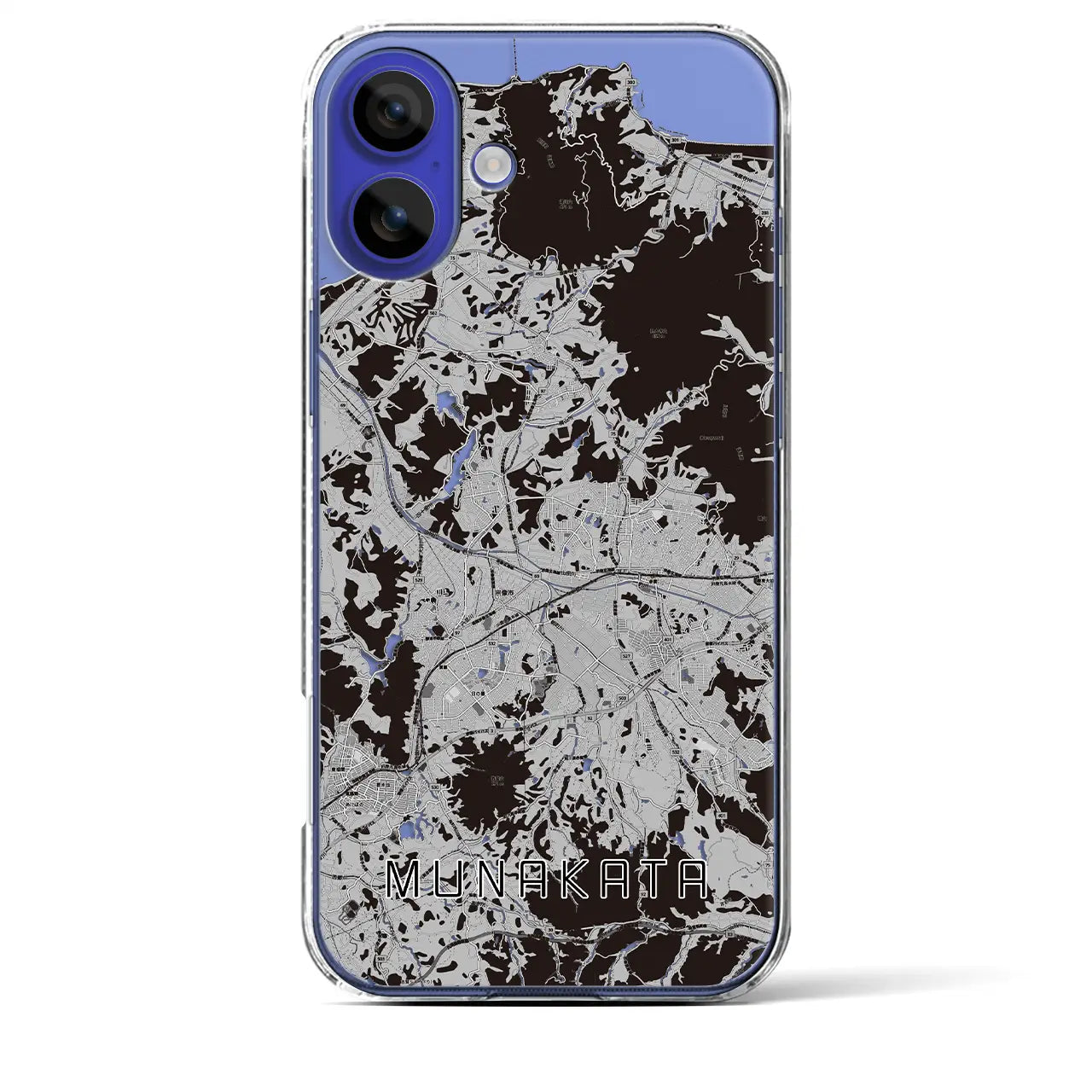 【宗像(福岡県)】地図柄iPhoneケース(クリアタイプ)