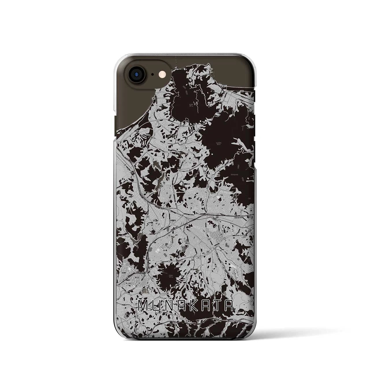 【宗像(福岡県)】地図柄iPhoneケース(クリアタイプ)