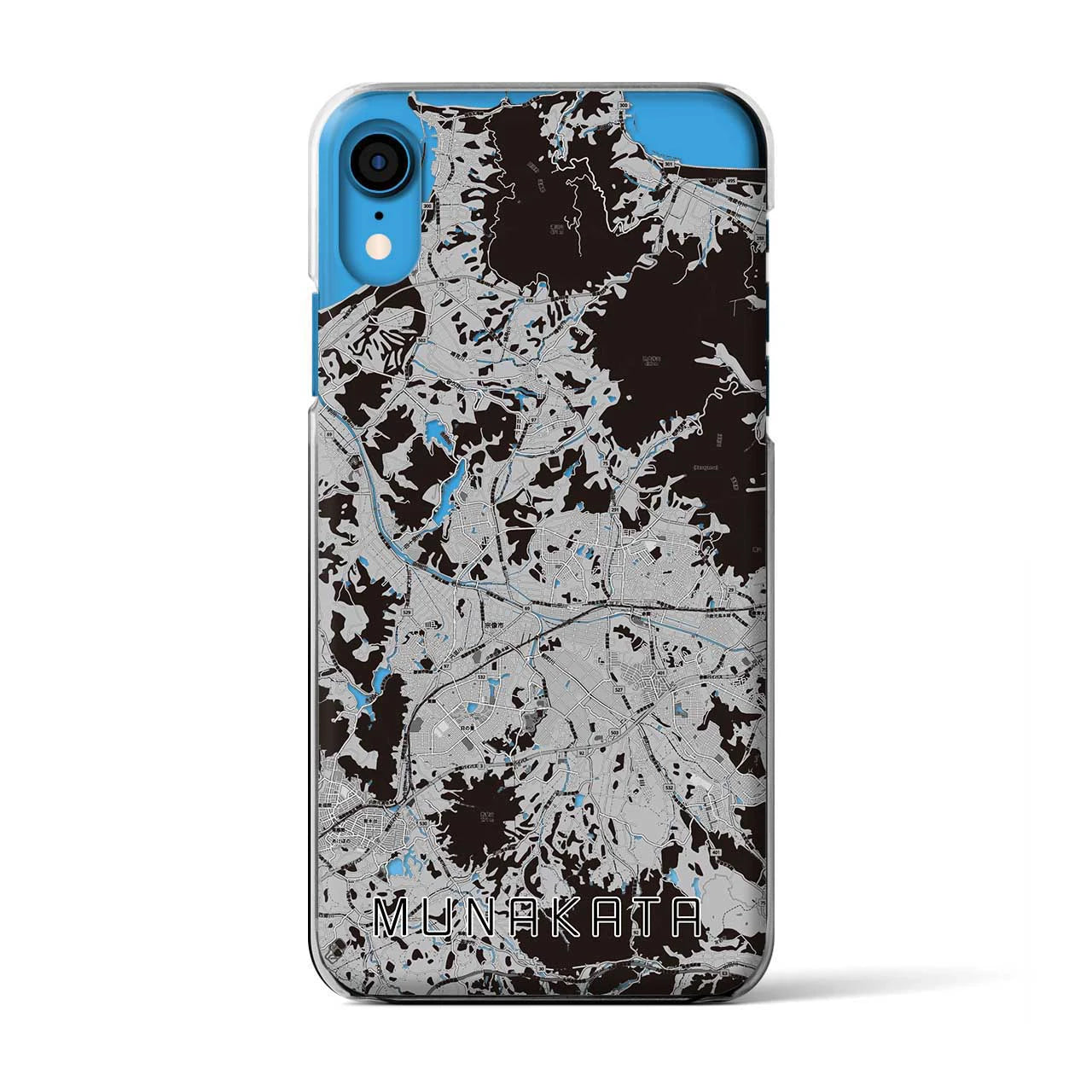 【宗像(福岡県)】地図柄iPhoneケース(クリアタイプ)