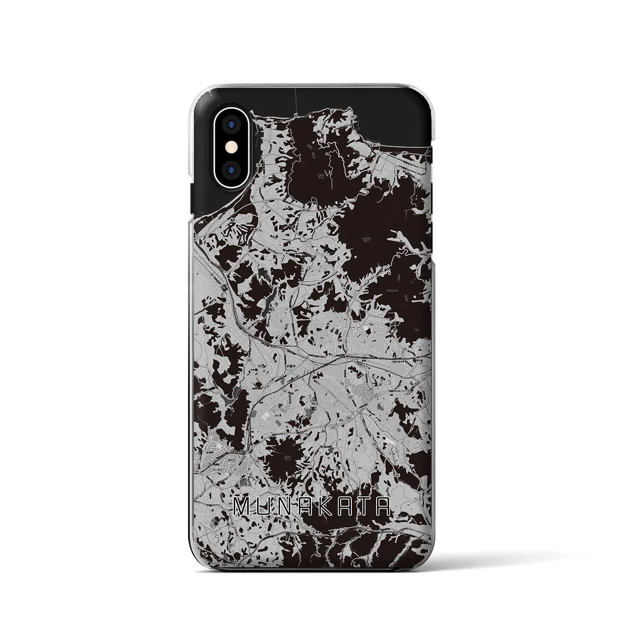 【宗像(福岡県)】地図柄iPhoneケース(クリアタイプ)