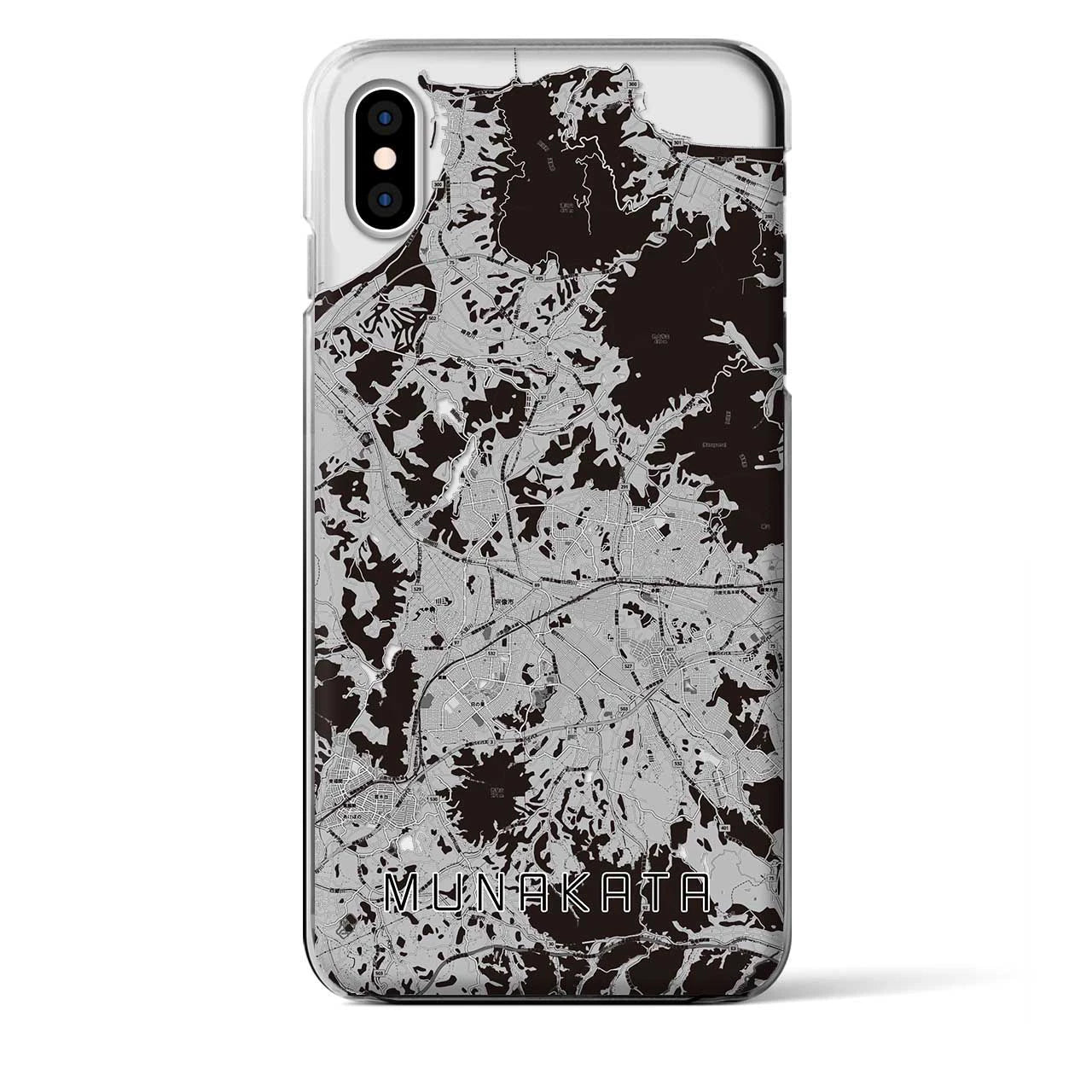 【宗像(福岡県)】地図柄iPhoneケース(クリアタイプ)