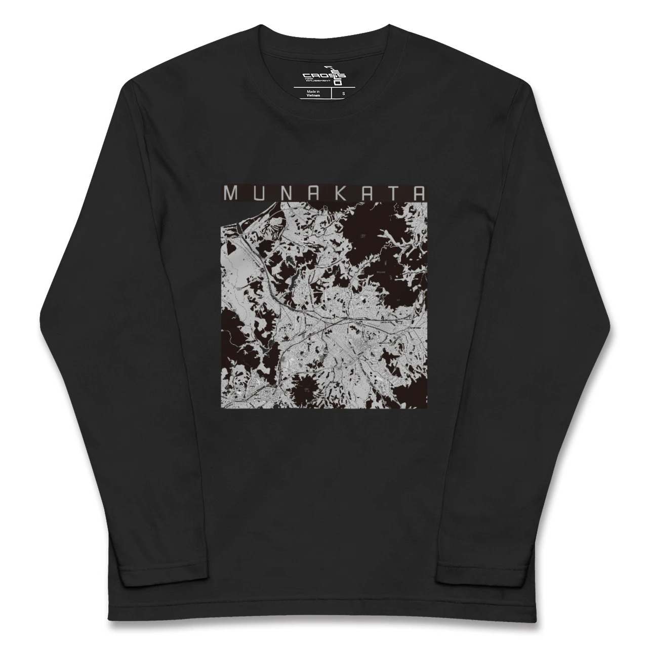 【宗像(福岡県)】地図柄ロングスリーブTシャツ